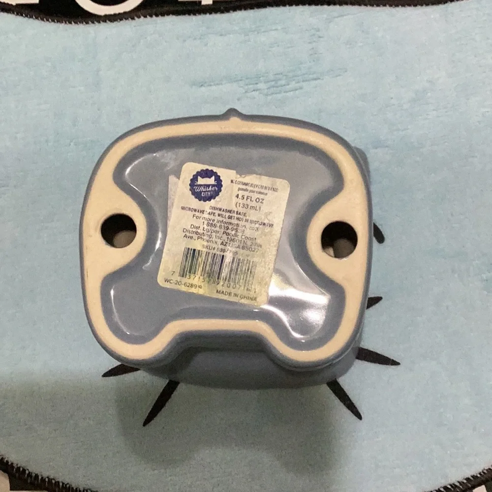“Whisker City” Elevated Ceramic Cat Bowl
